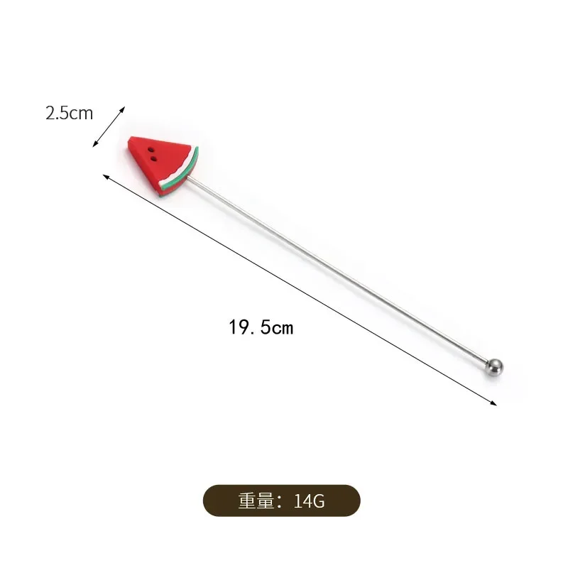 Stainless Steel Cocktail Drink Mixing Sticks Stirring Rod Fruits Head Long Handle Mixer Barware Muddler Bar Accessories