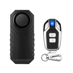 Wireless Remote Control Motorcycle Alarm with Vibration Sensor - 113dB Loud and Waterproof Security System (1 Set Black Alarm - K)