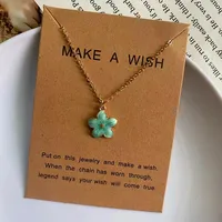 Korean Fashion Choker Necklace for Women Girl Colorful Flower Design Pendant Necklace Cute Romantic Neck Jewelry Wholesale - Image 2