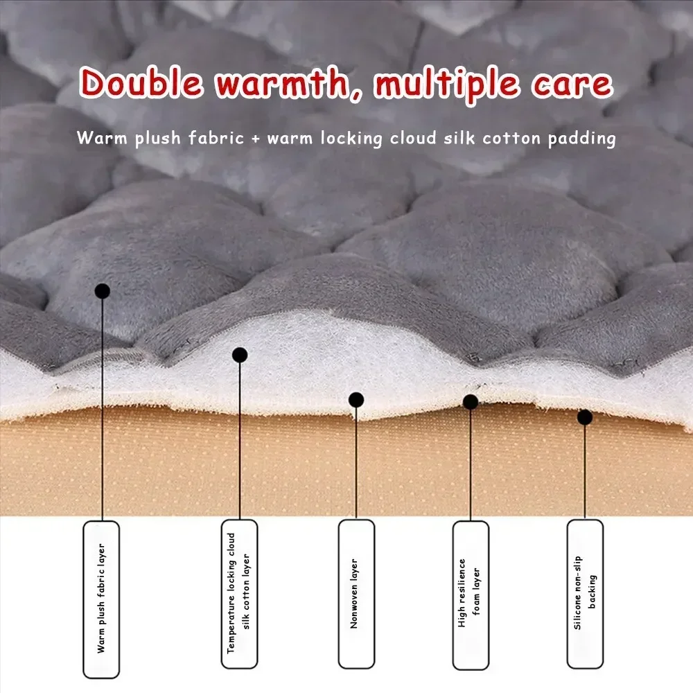 Universal Warm Winter Car Seat Cover Cushion Anti-slip Flax Breathable Protector Mat Front Rear SUV Auto Accessories