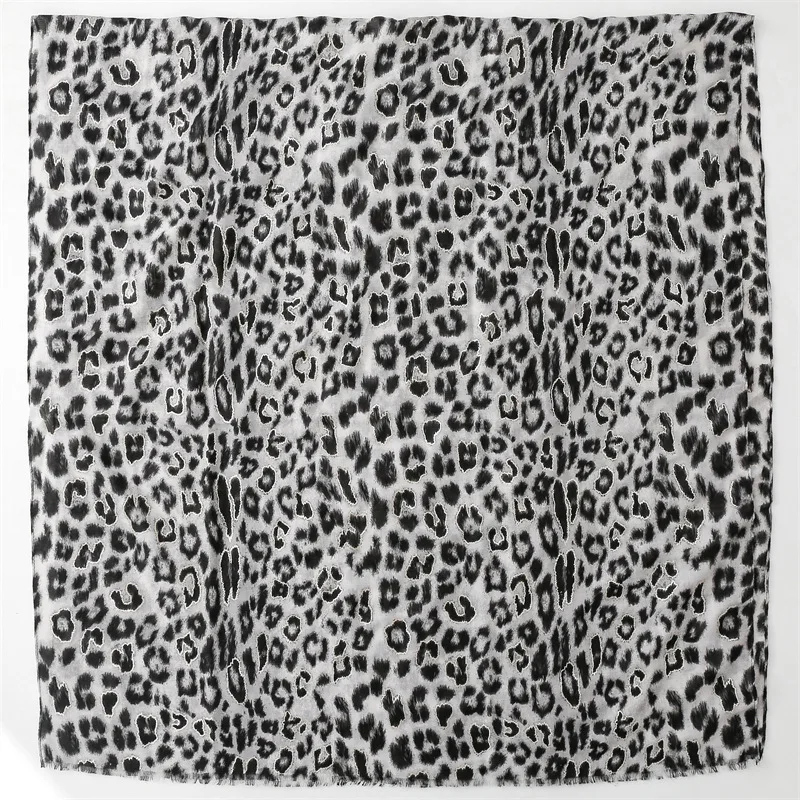 2024 mode Frauen Leopard Floral Fringe Viskose Schal Schal Druck Weiche Dame Hohe Qualität Pashmina Stola Moslemisches Hijab 180*90 cm – Detail 14