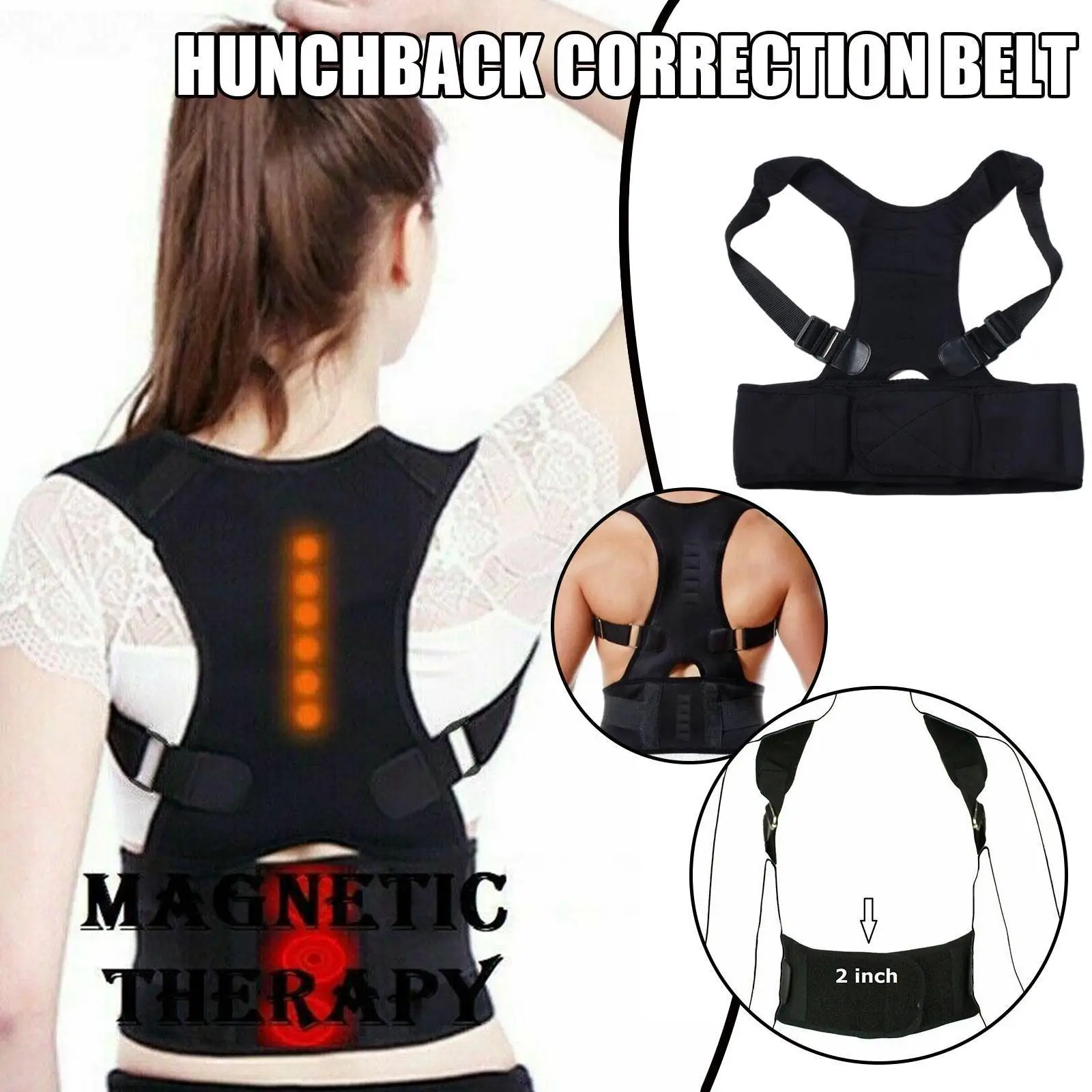 

Adjustable Back Shoulder Posture Corrector Belt Men Lumbar Brace Support Shoulder Back Women Posture Belt Corset Correction Y2J7