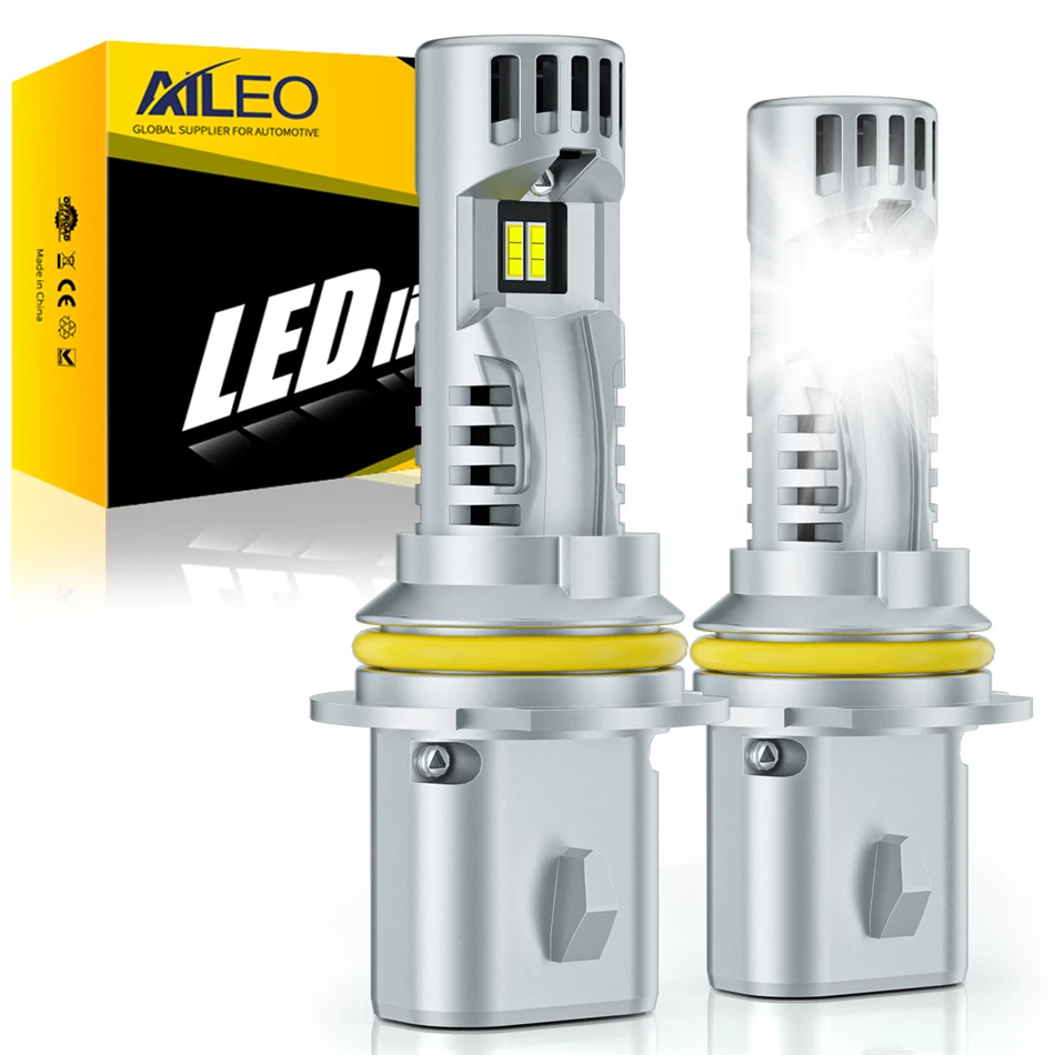 LED 9007 HB5 LED Headlight Bulb CSP Fanless High & Low Beam 22000LM 100W For Car Canbus Fog Lamp Bulb Plug&Play 2Pcs AILEO