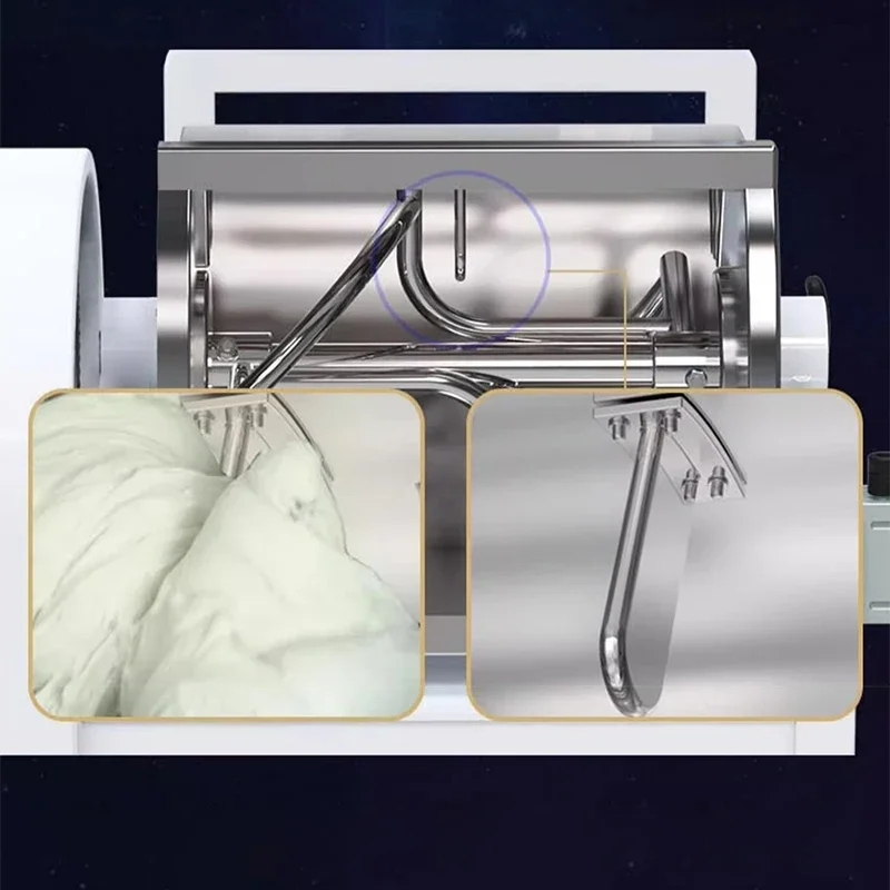 Commercial 8-25KG and Noodle Machine Automatic Kneading Machine Stainless Steel Large Live Noodle Multifunctional Mixer