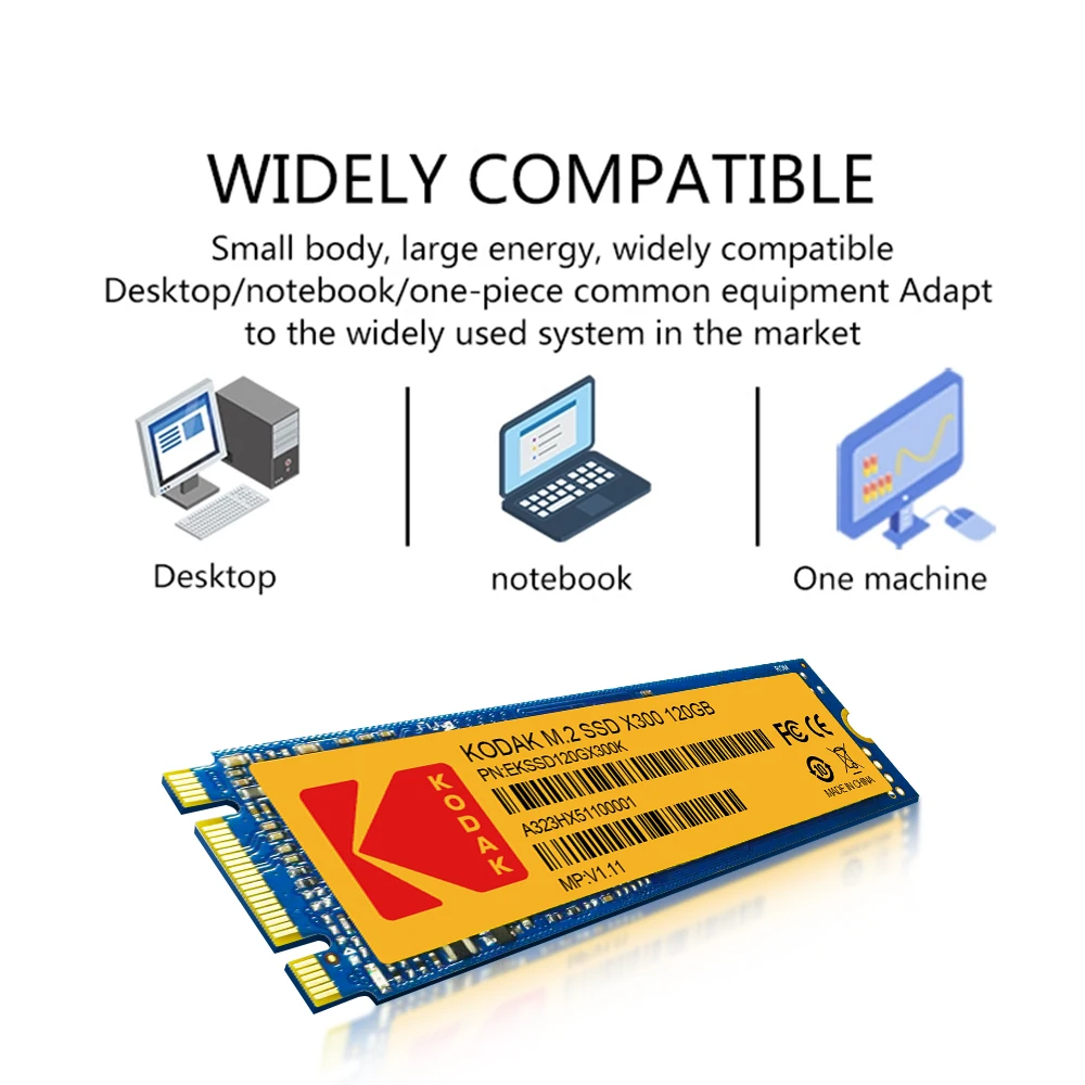 100% Original KODAK X300 M.2 SSD 120GB 240GB 480GB 960GB Solid State Drive M2 2280 Internal Hard Disk HDD for Laptop Desktop