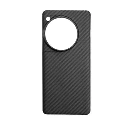 Sleek Ultra - thin Real Carbon Fiber Shockproof Case - Premium Aramid Fiber Back Cover for Business Professionals (1500D(Big Hole))