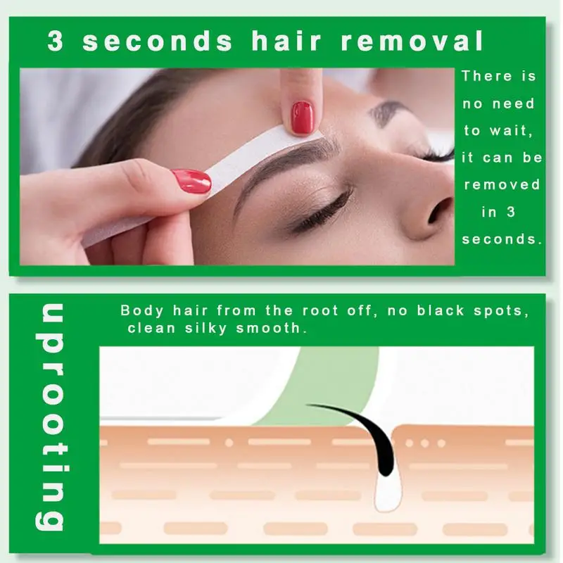 24Pcs/Set Depilatory Cartine Wax Strips For Hair Removal Wax Paper Professional Face Leg Lip Eyebrow Leg Arm Body Hair Remove 3