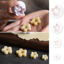 

4Pcs/Set Flower Cookie Cutter Biscuit Mold DIY Blossom Flower Cake Fondant Mold Plastic Cake Decorating Tools Baking Accessories