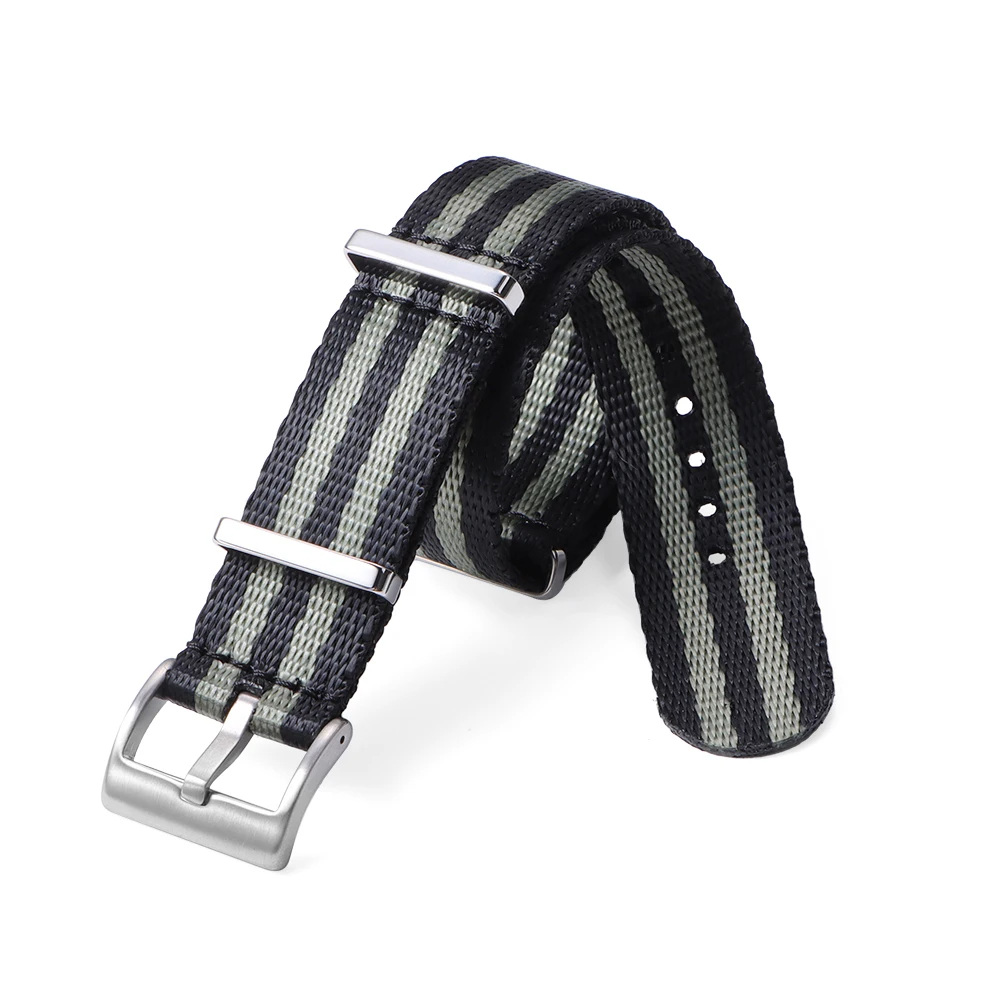 Premium 20mm Nylon Woven Watchband - Vintage French Army Style Strap