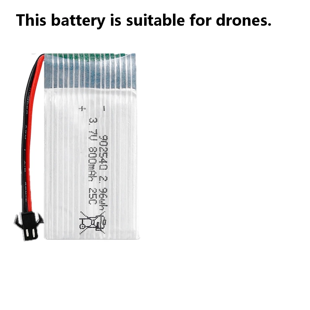

Rechargeable 3.7V 902540 25C 800Mah Li-Polymer Li Battery For X3 X4 X5C Helicopter Models X5Sc Rc Drone H107D