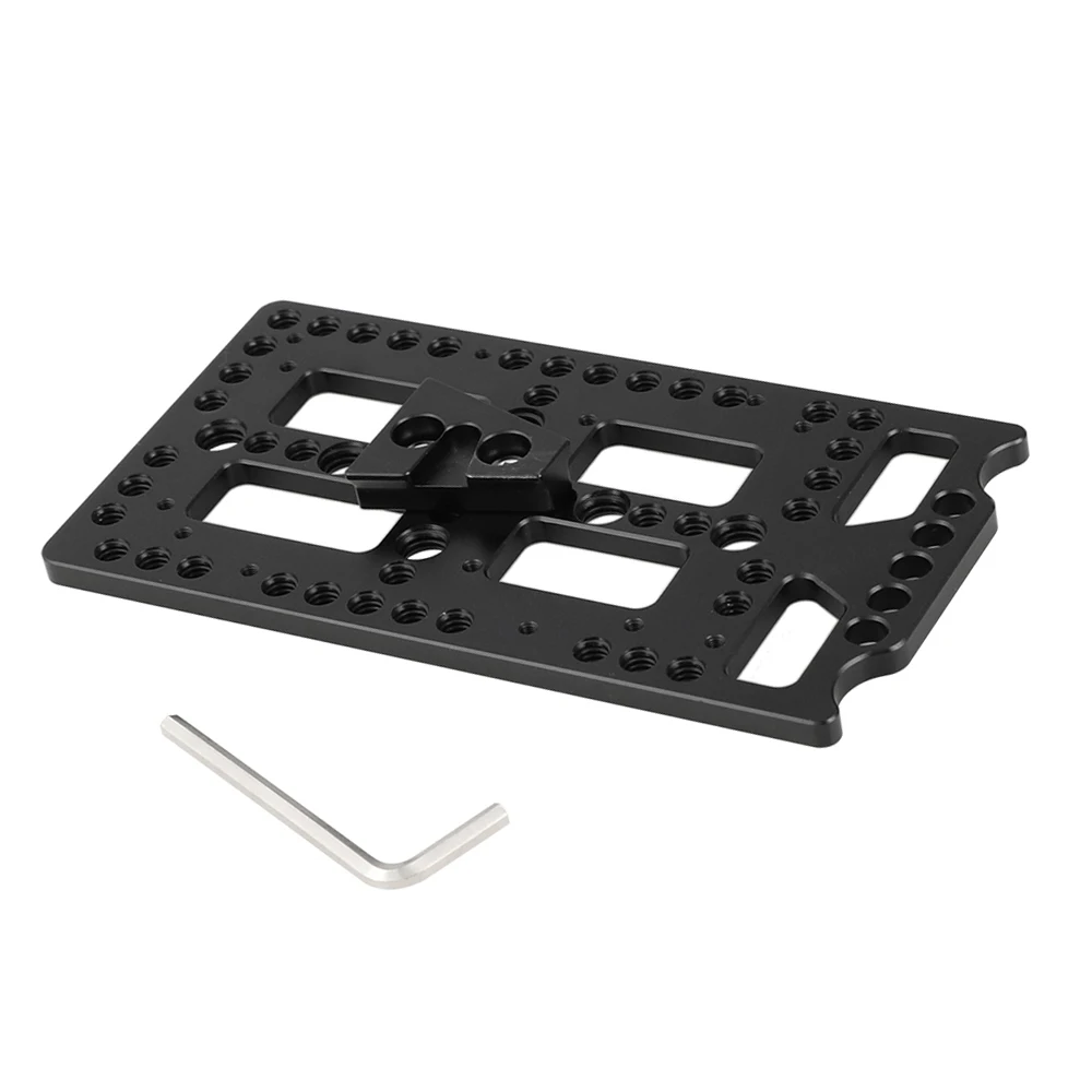 Kayulin battery plate cheese plate with quick release male V-lock mount for camera power splitter adapter