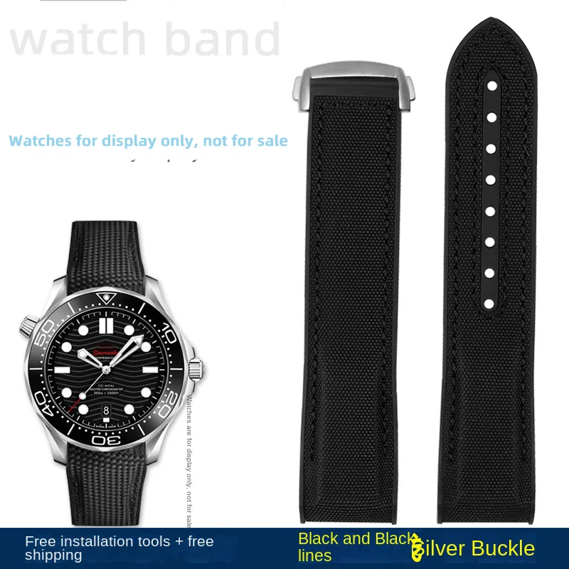 Premium Nylon Waterproof Strap in Orange - 20mm, 21mm, 22mm Sizes