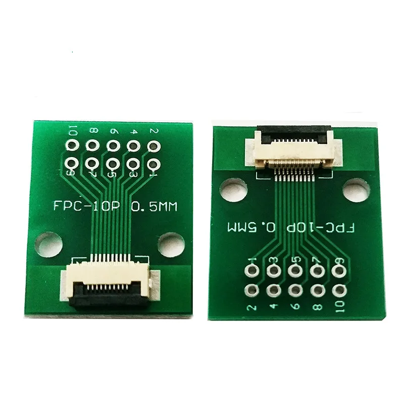 1Pcs 0.5mm FPC FFC Cable Connector 6 8 10 12 14 20 30 40 50PIN SMT Adapter to 2.54 mm 1.00 inch pitch through hole DIP PCB