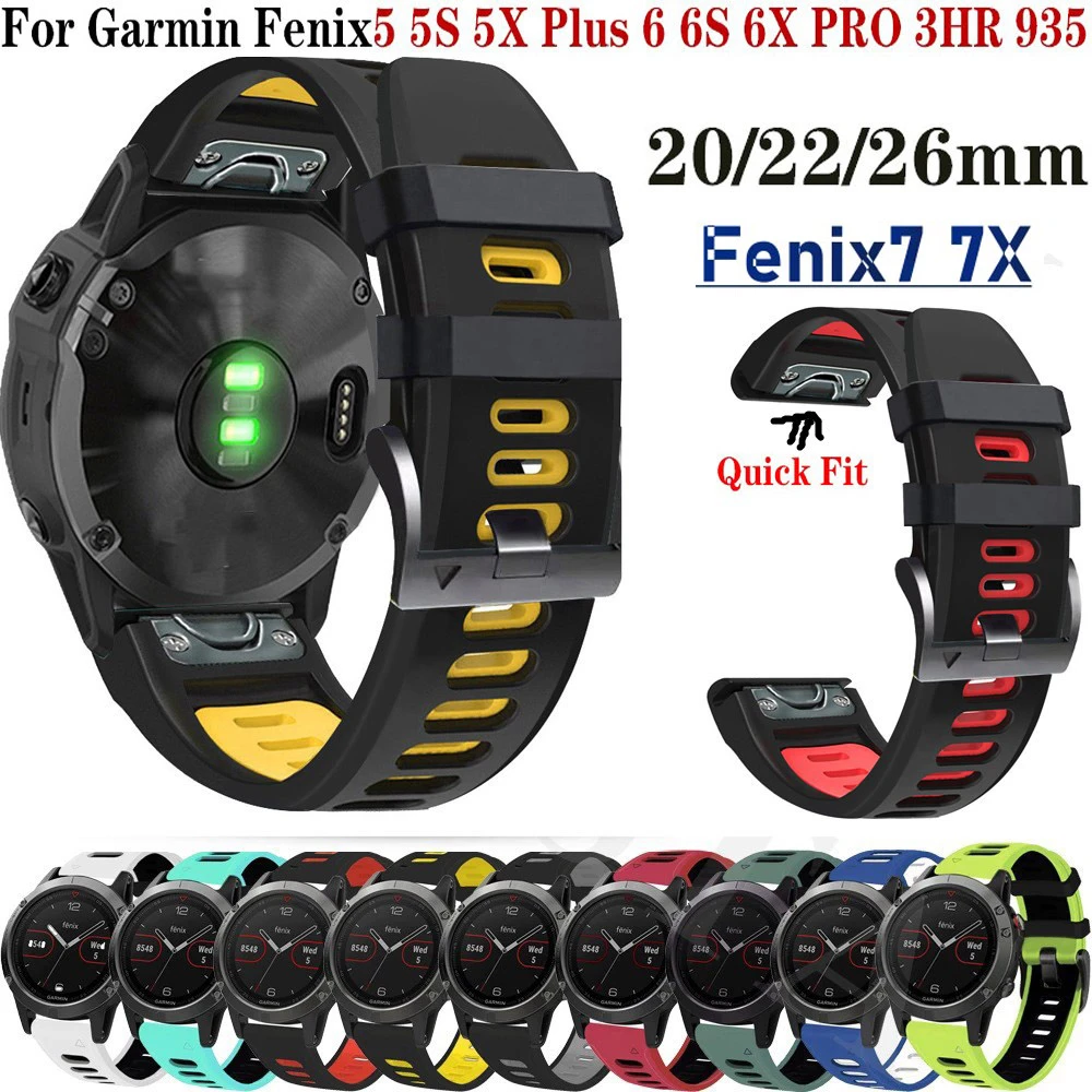 Für Garmin Fenix 5 6 5X 6X 5S 6S Pro Quickfit Silikon Armband Armband 20/22/26mm Für Garmin Fenix 5 6 5X 6X 5S 6S Pro Quickfit Silikon Armband Armband 20/22/26mm