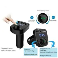 Car Charger Wireless Bluetooth FM Transmitter Hands-Free Calling Radio Receiver Mp3 Music Stereo Adapter Dual USB Port Charger 6