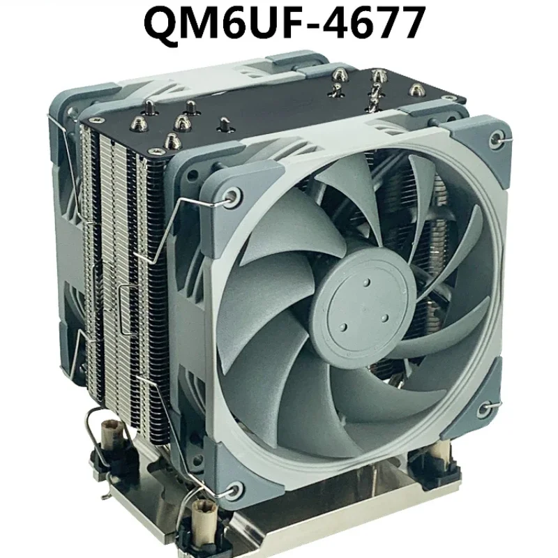 

QM6UF-4677 Server Industrial Control Heat Sink CPU Fan 12CM Temperature Control PWM Dual Ball 6 Heat Pipe