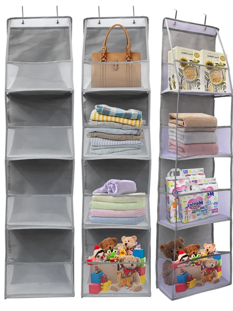 Organisateur De Porte à Suspendre Avec 6 Poches Transparentes - Pour Sacs, Jouets, Cosmétiques, Rangement Gain De Place - 9
