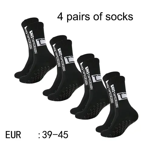 4 pairs of new TC mid tube glued football socks for sports training and competition, non slip and breathable socks - Image 10