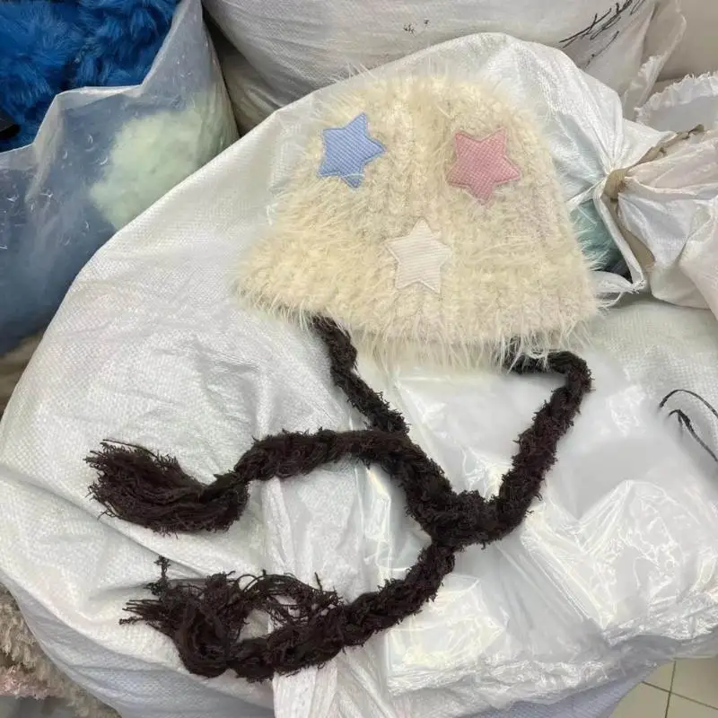 Winter Faux Pelz Pelzigen Eimer Warme Mütze Plüsch für Frauen Teenager Mädchen Sonnencreme Bunte Kappen Y08E – Detail 9