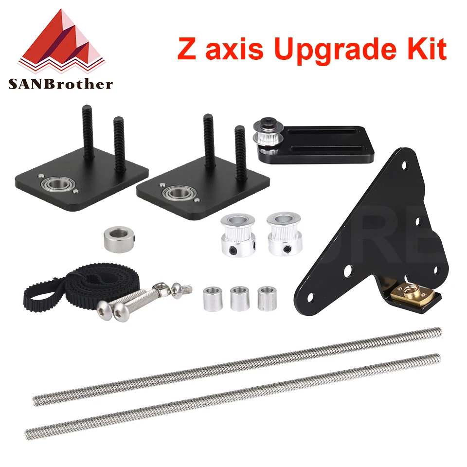 3D Printer Parts Upgrade Kits Creality Ender 3/CR10 Dual Z Axis T8 Lead Screw Kits Bracket Aluminum Profile WIth Belt Pulley