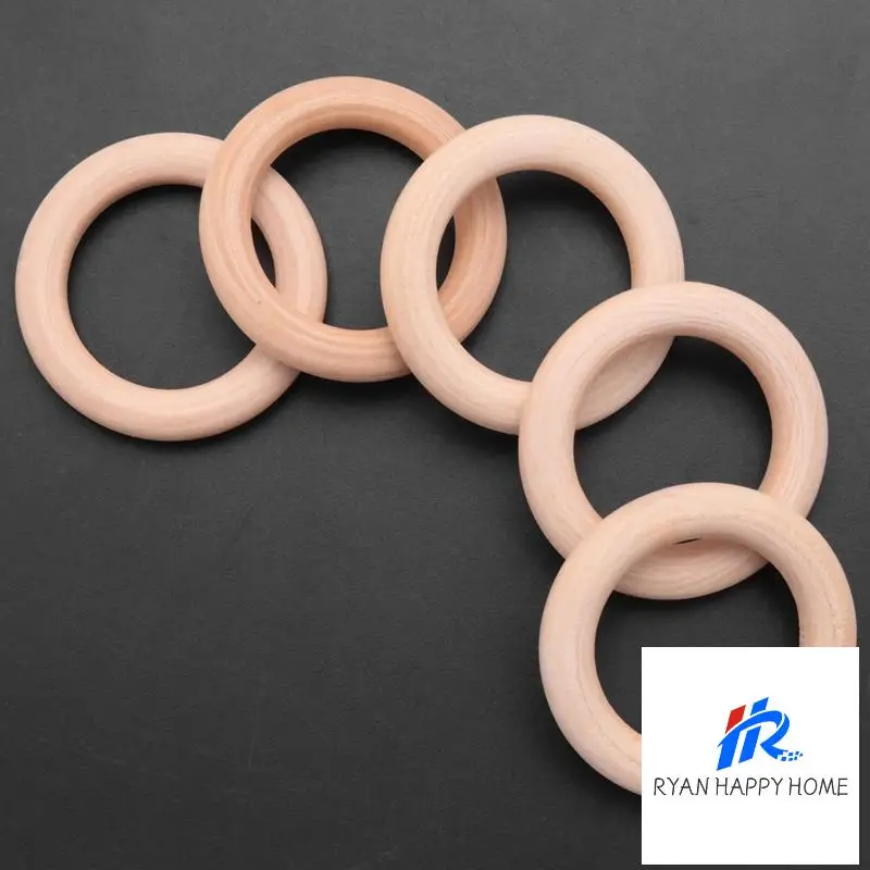 10X Wooden Ring For Crafting DIY Craft Jewelry Making 50Mm