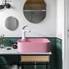 Simple Household Ceramic Washbasin Toilet Bathroom Small Utensils Sink Bowl Pink Basin Washbasin Bathroom Sink 6