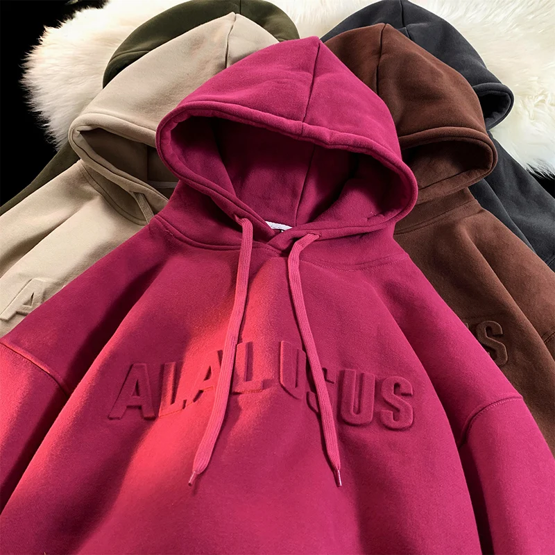 

Street Steel Printed Hooded Sweater Women Baggy Fashion Drawstring Front Pocket Pullover Hoody Oversize Unisex Hip Hop Hoodies
