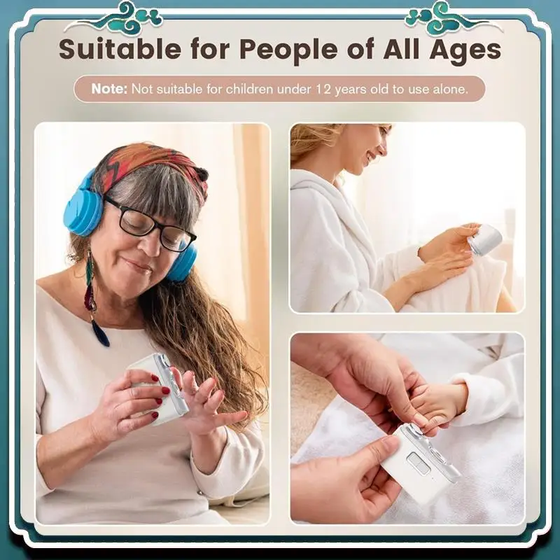 Nail Clipper Suitable For Babies, Children, Adults, And The Elderly, 2-Speed With LED Light