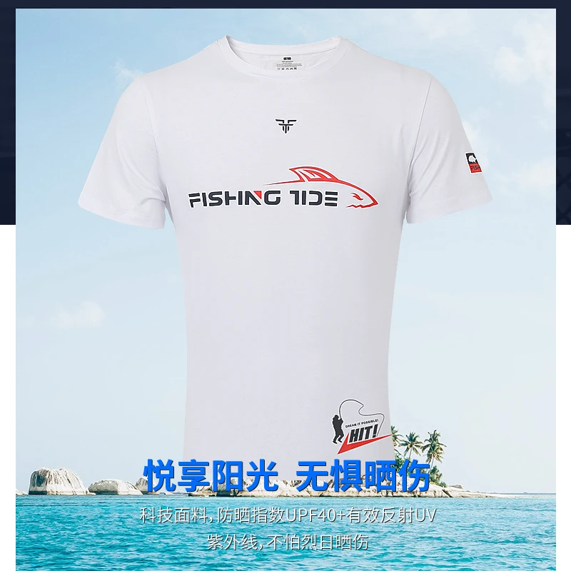 New Men Fishing Clothing Summer Outdoor Sports Breathable Quick Drying T-shirt Short sleeved Printed Man Fisherman Top