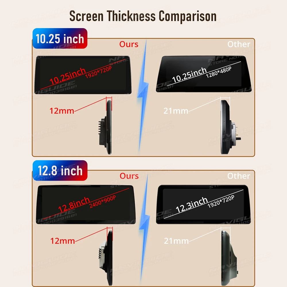 NAVIHUIDE 12.8inch Android 14 Ultra-thin Screen For BMW X5 E70 X6 E71  Multimedia Player Wireless Carplay Auto Smart Navi WIFI BT - AliExpress