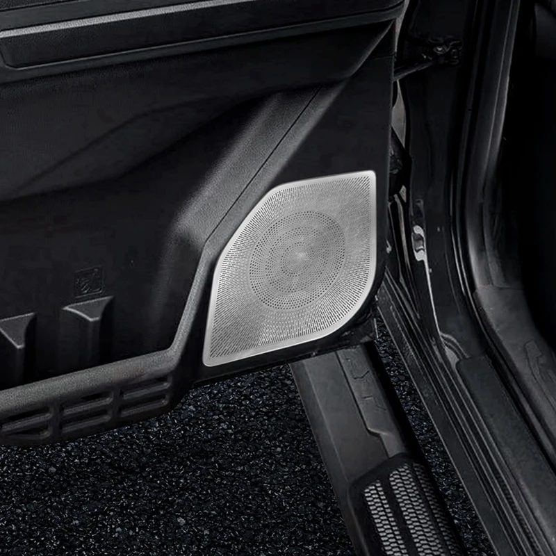 자동차 스테인레스 스틸 문짝 사운드 스피커 혼 패널 트림, 도요타 타코마 2024 용 오디오 라우드 스피커 커버