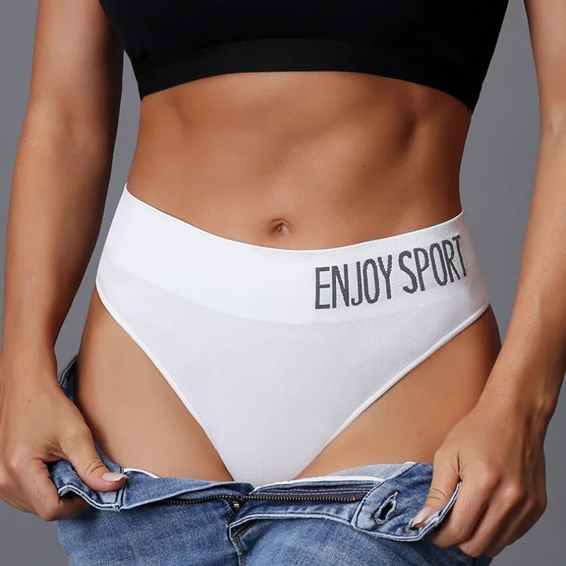 

Women Seamless G-strings Underwear Sexy Wide Waist Letters Briefs Comfortable Panties Female Sports Fitness Lingerie Underpants
