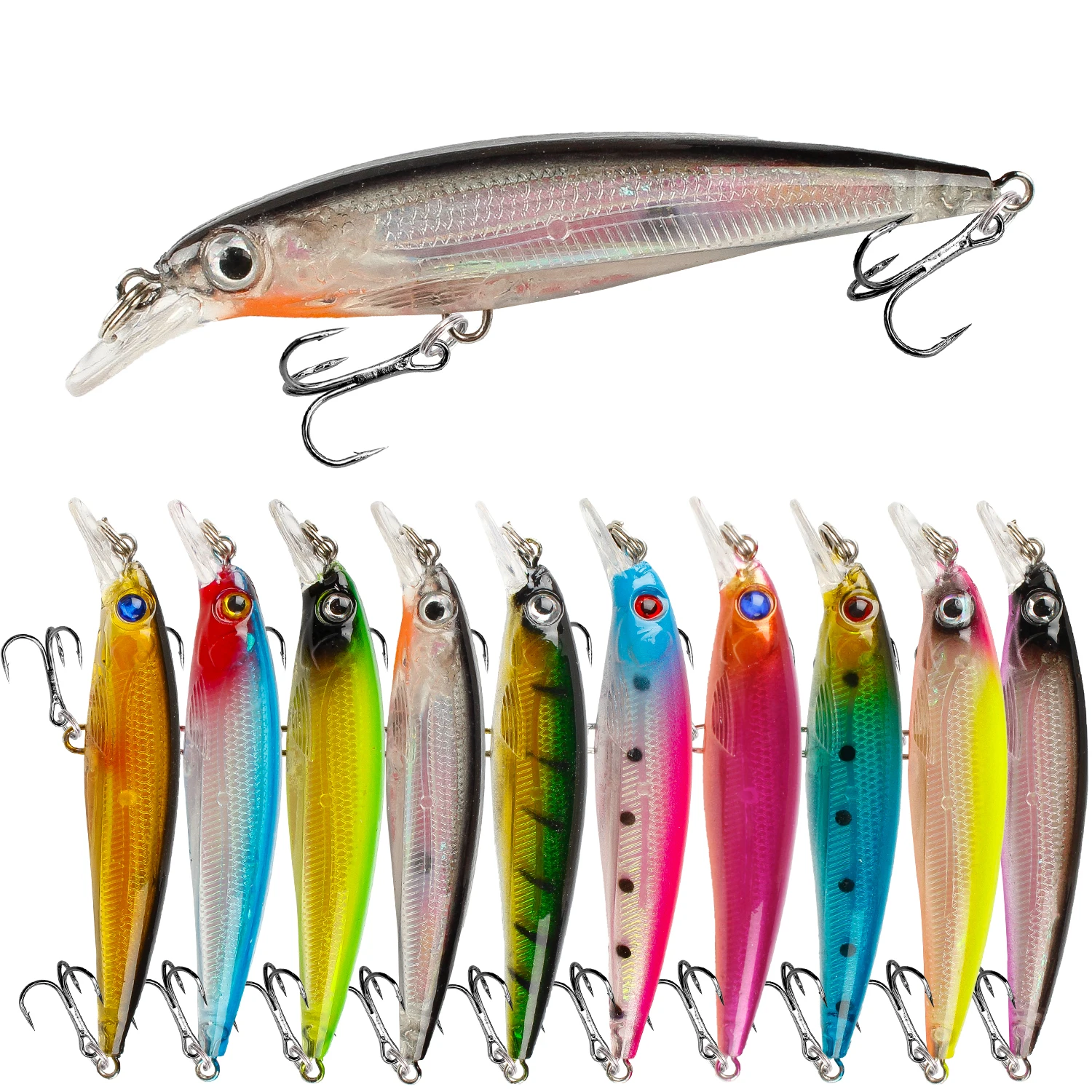 

Плавающая приманка-гольян Bisogoon, рыболовные приманки 7,5 см, 4,7 г, искусственная щука, окунь, искусственная приманка для рыбалки, Снасть