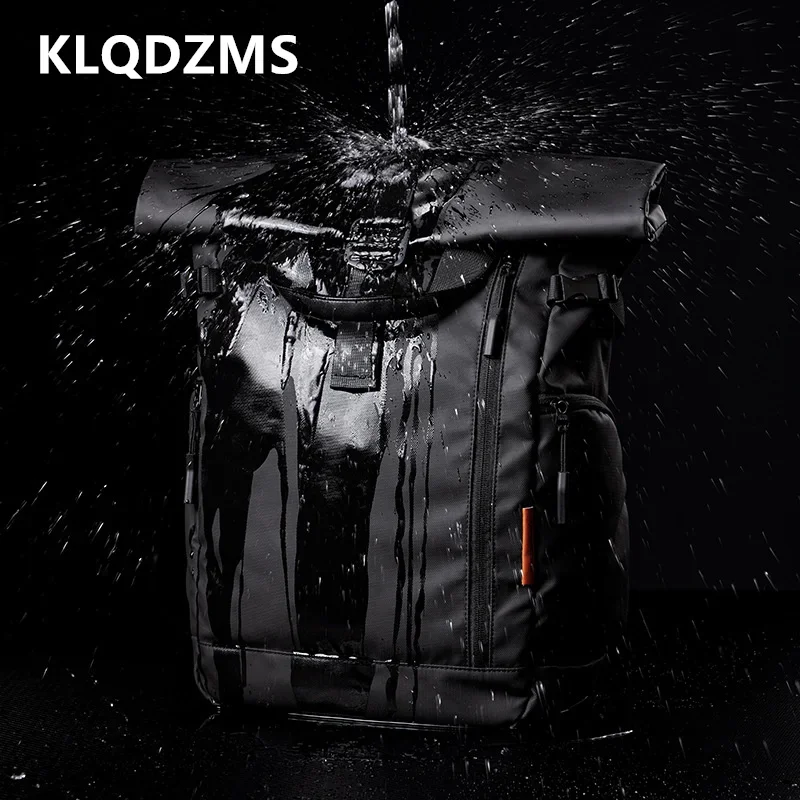 

KLQDZMS Laptop Backpack Men's Oxford Cloth Waterproof Wearable Schoolbag New Large-capacity Travel Commuting Shoulder Bag