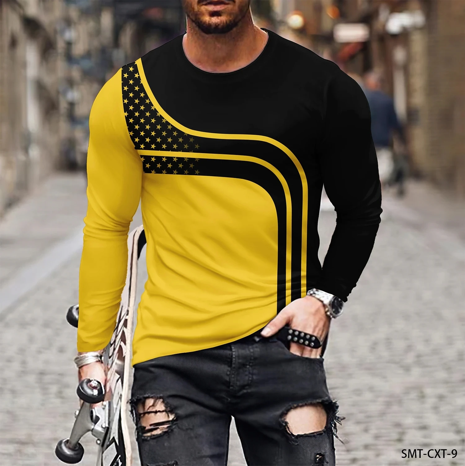 Men's Fashion Printed Long Sleeve 1