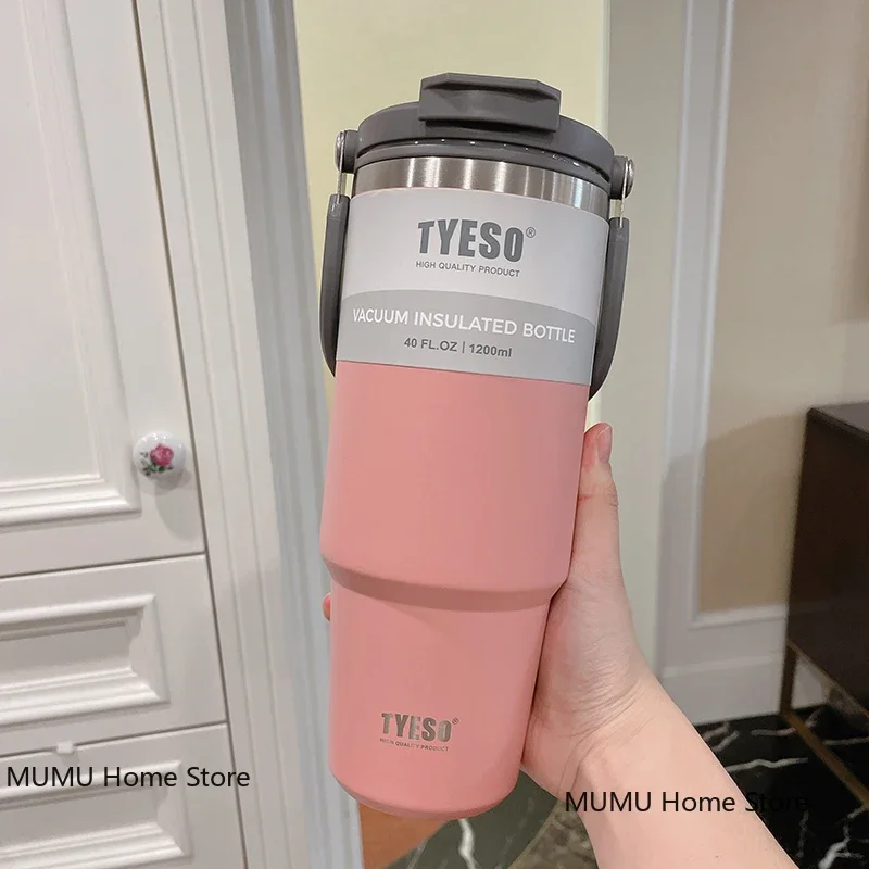 Tyeso Stainless Steel Insulated Travel Tumbler - Large Capacity Thermal Coffee Cup