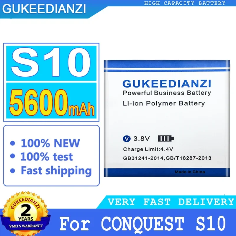 

GUKEEDIANZI Battery Mobile Phone, Big Power Battery, 5600mAh, 8600mAh, for CONQUEST S6, S8, S10, S12