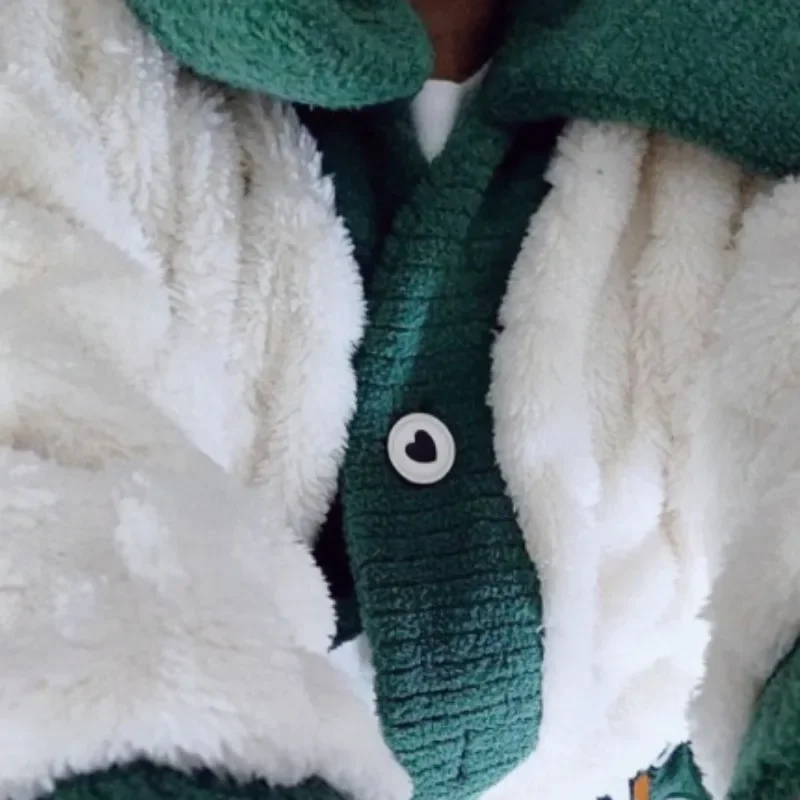 Sleepwear Women's Winter Thickened Loungewear Coral Velvet Warmth Cute Sleepwear Autumn Flannel Outerwear Homewear Set 2023 New