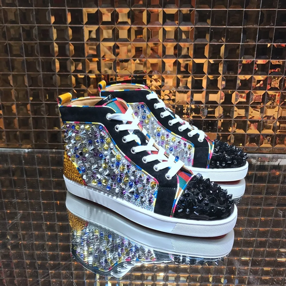 LuxuryLeatherHightopDesignerMensShoesCasualBoardShoesFashion