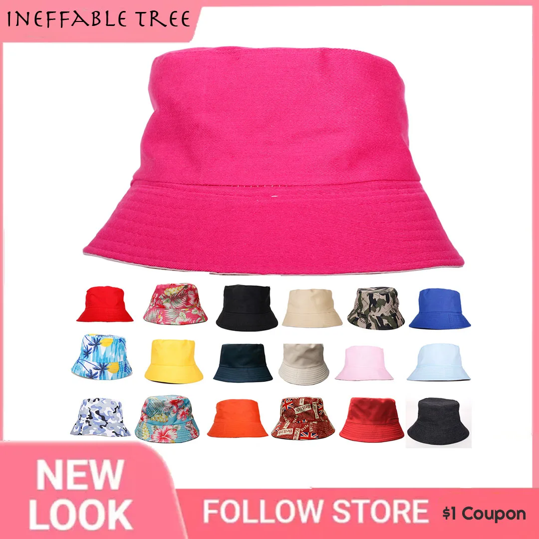 Unisex Polyester Ladies Bucket Hat Women Summer Sunscreen Panama