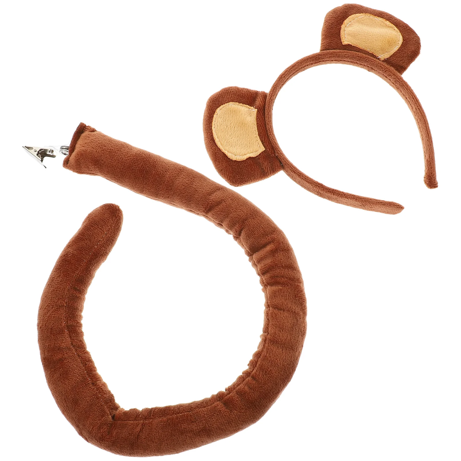

Monkey Ear Headgear Cosplay Tail Prop Animal Ear Headgear Monkey Costume for Party