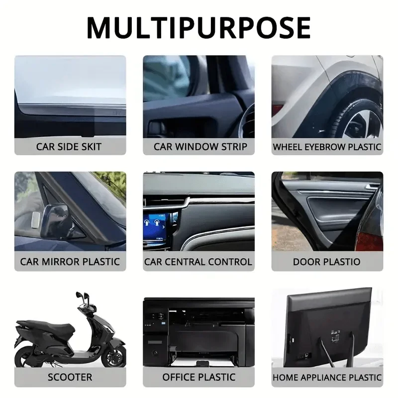 NEW Car Bumper Repair Paste - restores artificial leather with plastic, enhances black effect, car polishing with refurb coating 5
