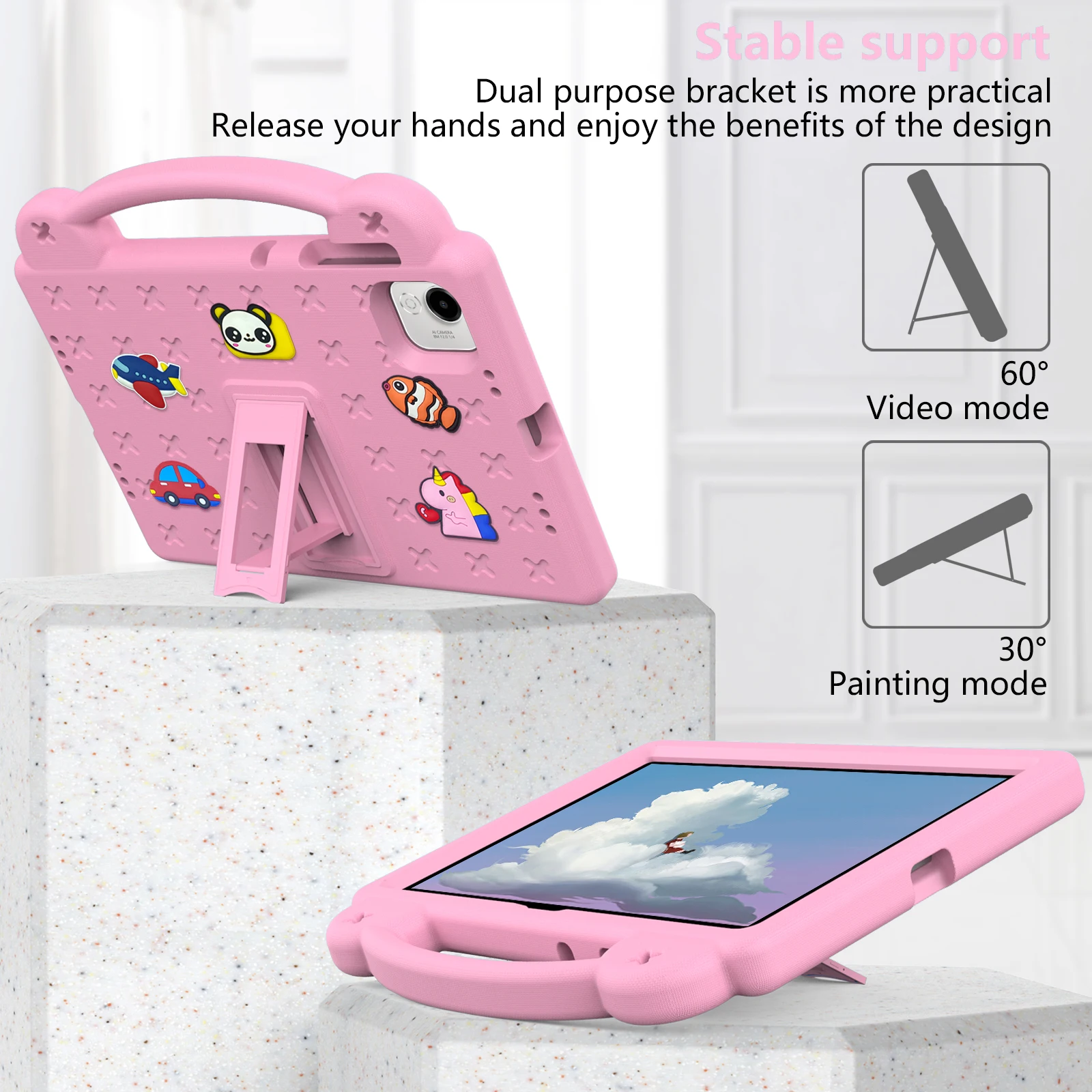 Durable EVA Bear Stand Kids Tablet Case - Shockproof Cover