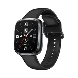 Silicone Sport Wristband for Smart Watches - Adjustable Replacement Strap (Black)