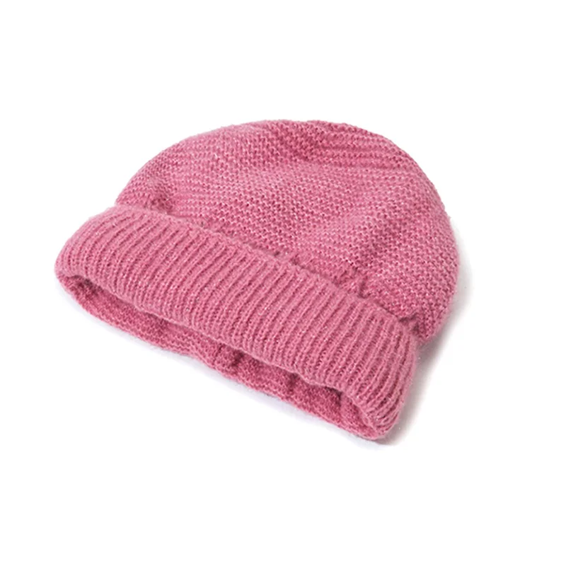 Elegante Winter Hut Weibliche Plus Veet Gestrickte Visiere Hüte Für Frau Mama Oma Kappe Herbst Mode Skullies Beanies_voghion.com