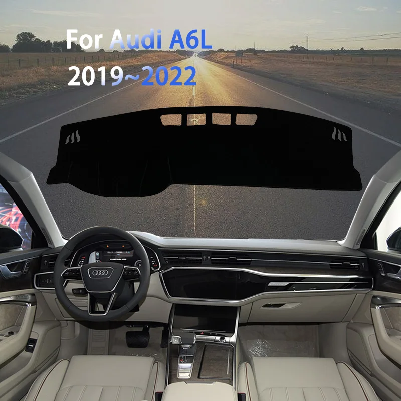 

Dashboard Cover Dash Mat Pad Custom for Audi A6L 2019 2020 2021 2022 Anti-UV Visor Parasol Car Interior Mouldings Accessories