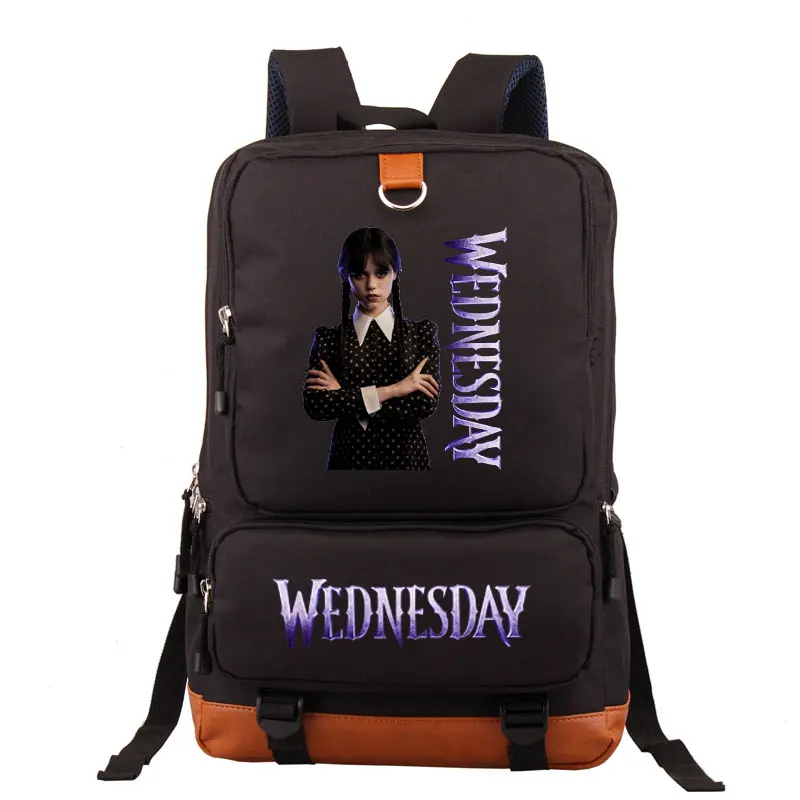 

Teens Durable Laptop Daypack Wednesday Addams Gothic Graphic Print Casual Schoolbag Boys/Girls Casual Outdoor Sport Backpack