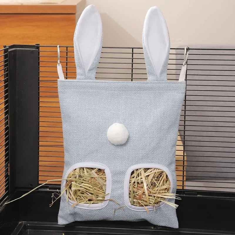 Rabbit Ear Hay Feeder Bag with Multiple Compartments
