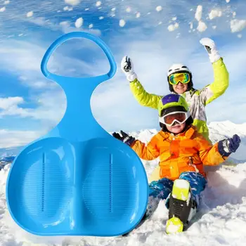 Snow Sled Sledge Sand Sliding Sled Winter Toy Skiing Board Downhill Sled Portable Outdoor Snow Luge for Kids Adults Boys Girls 1