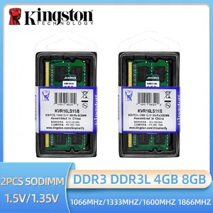 Оперативная память Kingston для ноутбука DDR3L DDR3, 2 шт., 8 ГБ, 4 Гб, 1066, 1333, 1600, 1866 МГц, SODIMM PC3-8500 10600, 12800, ОЗУ для ноутбука DDR3, двухканальная